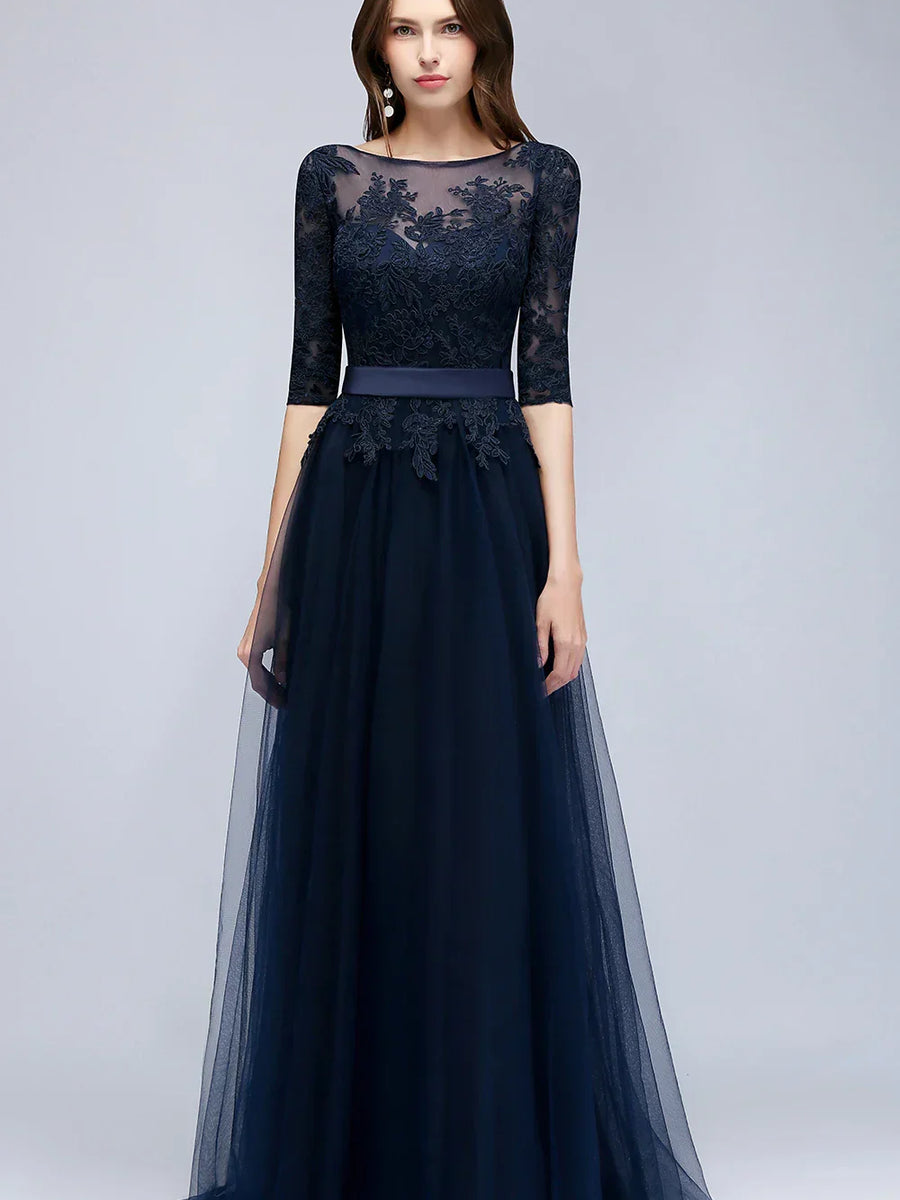 Vestido De Festa Manga Longa Beatrice