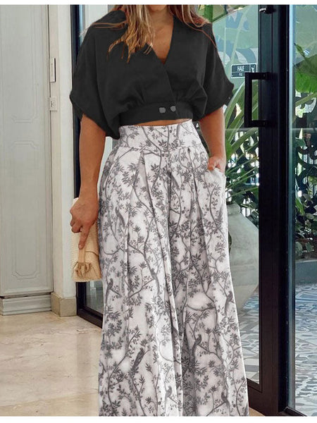 Conjunto Saia Longa Estampada Débora