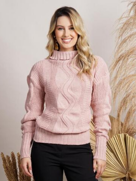 Suéter Feminino Gola Alta Louane