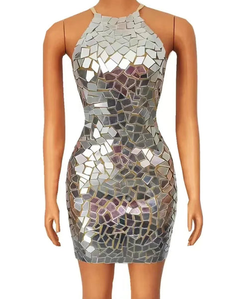 Vestido Curto Brilhoso Cleide
