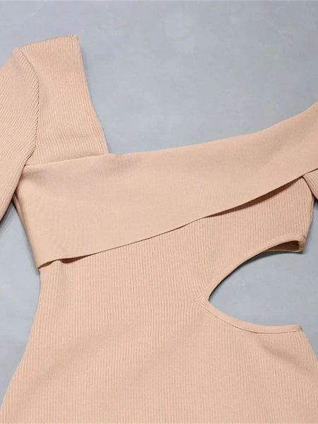 Vestido De Festa Curto Bege Manuela