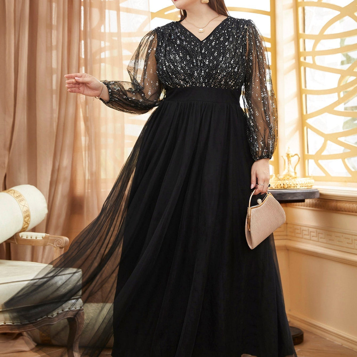 Vestido Longo Festa Plus Size Sonia