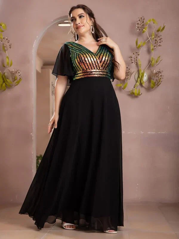 Vestido Longo Plus Size Festa Aurora