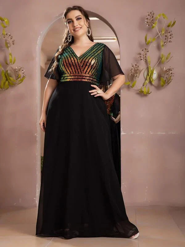 Vestido Longo Plus Size Festa Aurora