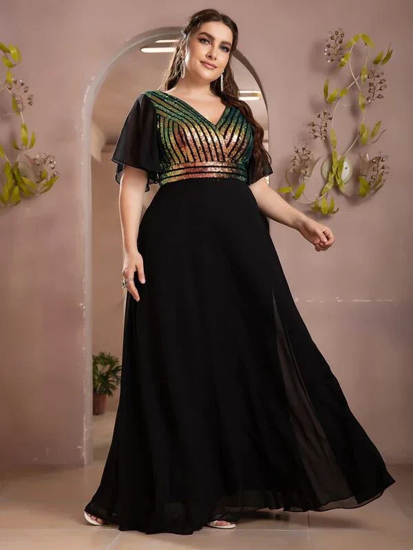 Vestido Longo Plus Size Festa Aurora