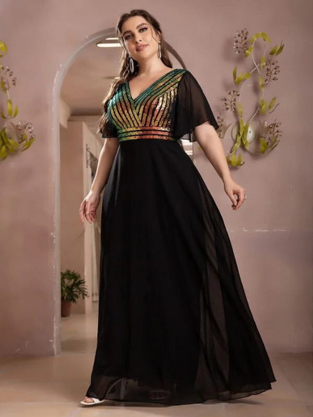 Vestido Longo Plus Size Festa Aurora