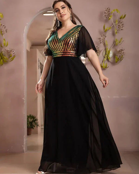 Vestido Longo Plus Size Festa Aurora