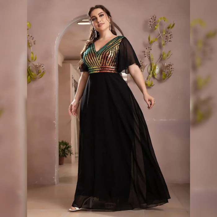 Vestido Longo Plus Size Festa Aurora