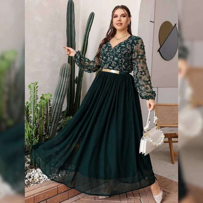 Vestido Longo Plus Size Festa Viola