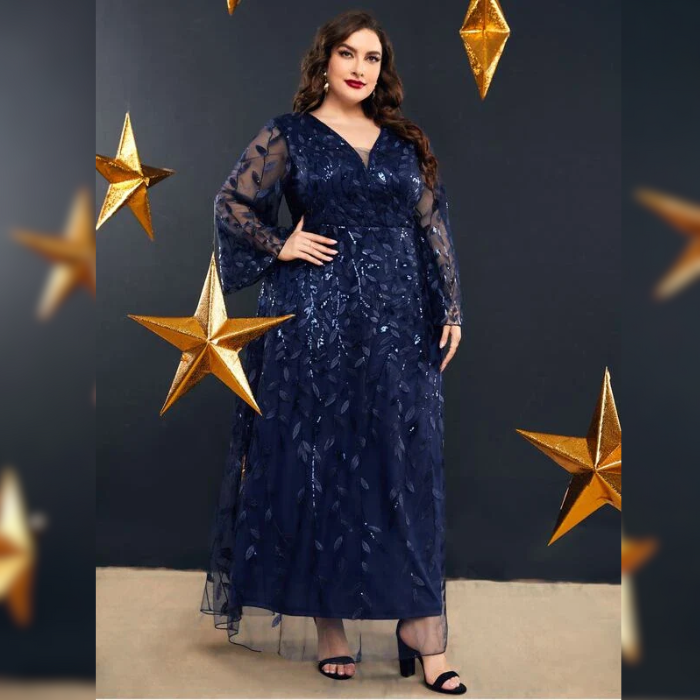 Vestido Plus Size Festa Longo Melania