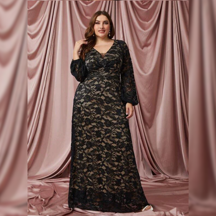 Vestido Festa Longo Plus Size Ginevra