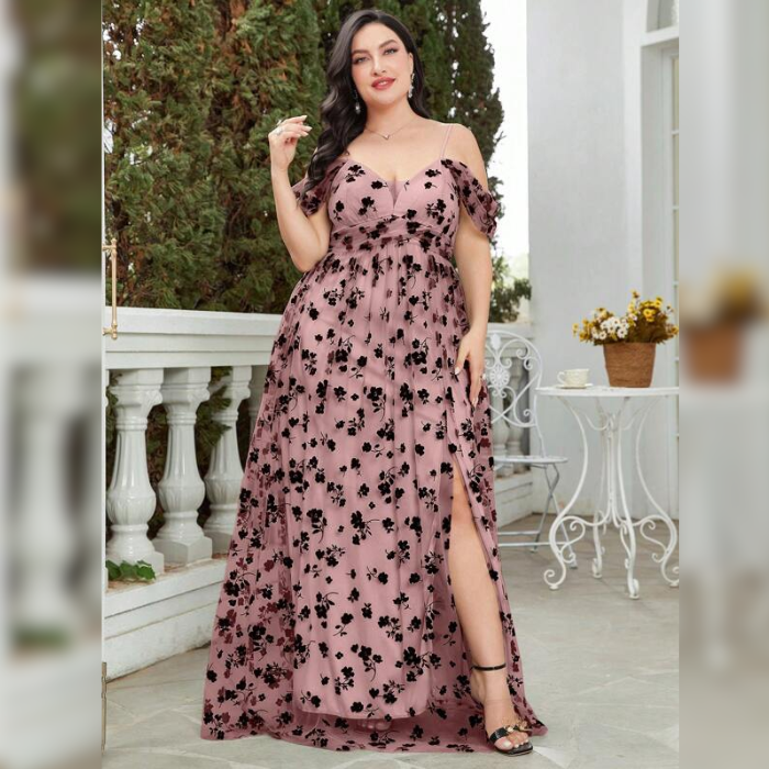 Vestido Plus Size Festa Longo Paola