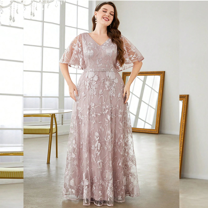 Vestido Plus Size Festa Longo Michela