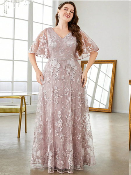 Vestido Plus Size Festa Longo Michela