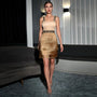 Vestido Dourado Curto Claudia